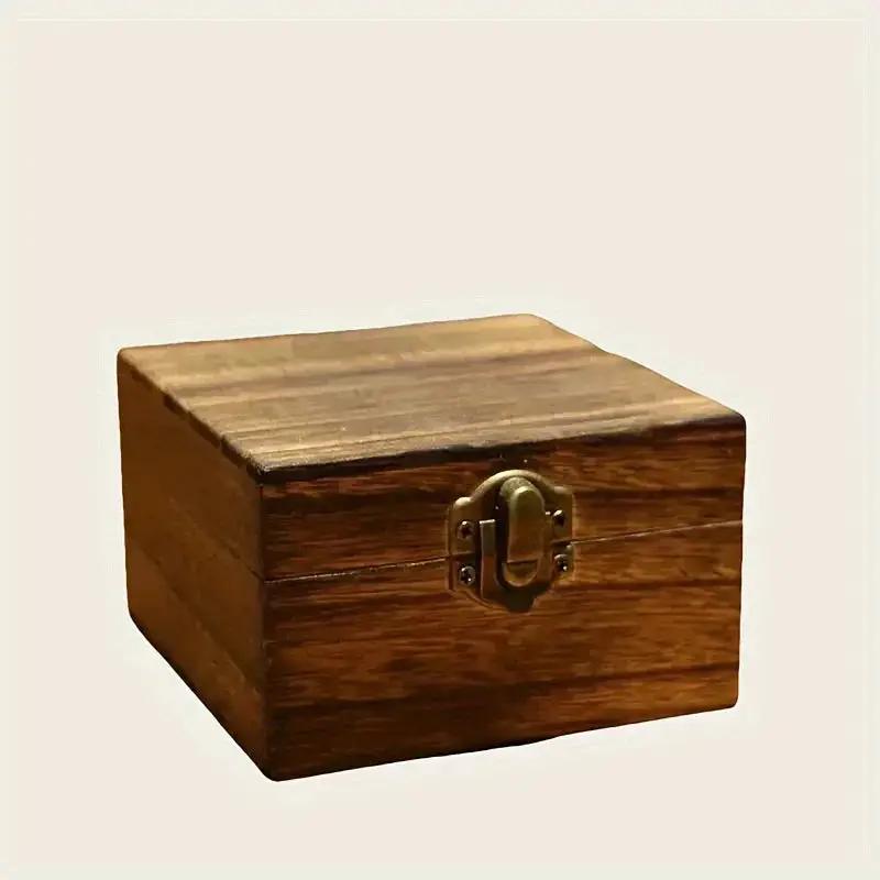Gift Box - Vintage Wood Flip Lid by House Of Avana