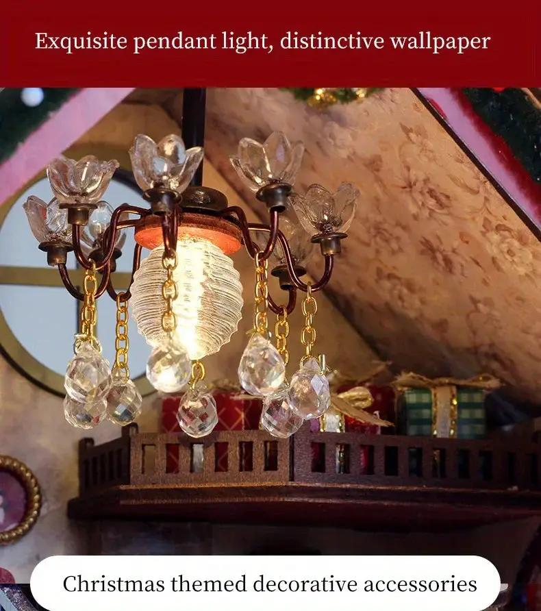 Gingerbread House Christmas Book Nook Kit with Wooden Details by House Of Avana