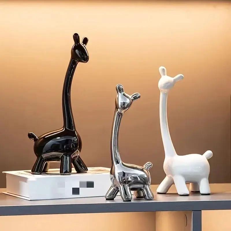 Giraffe Figurines - Decorative Ceramic 4pcs by House Of Avana