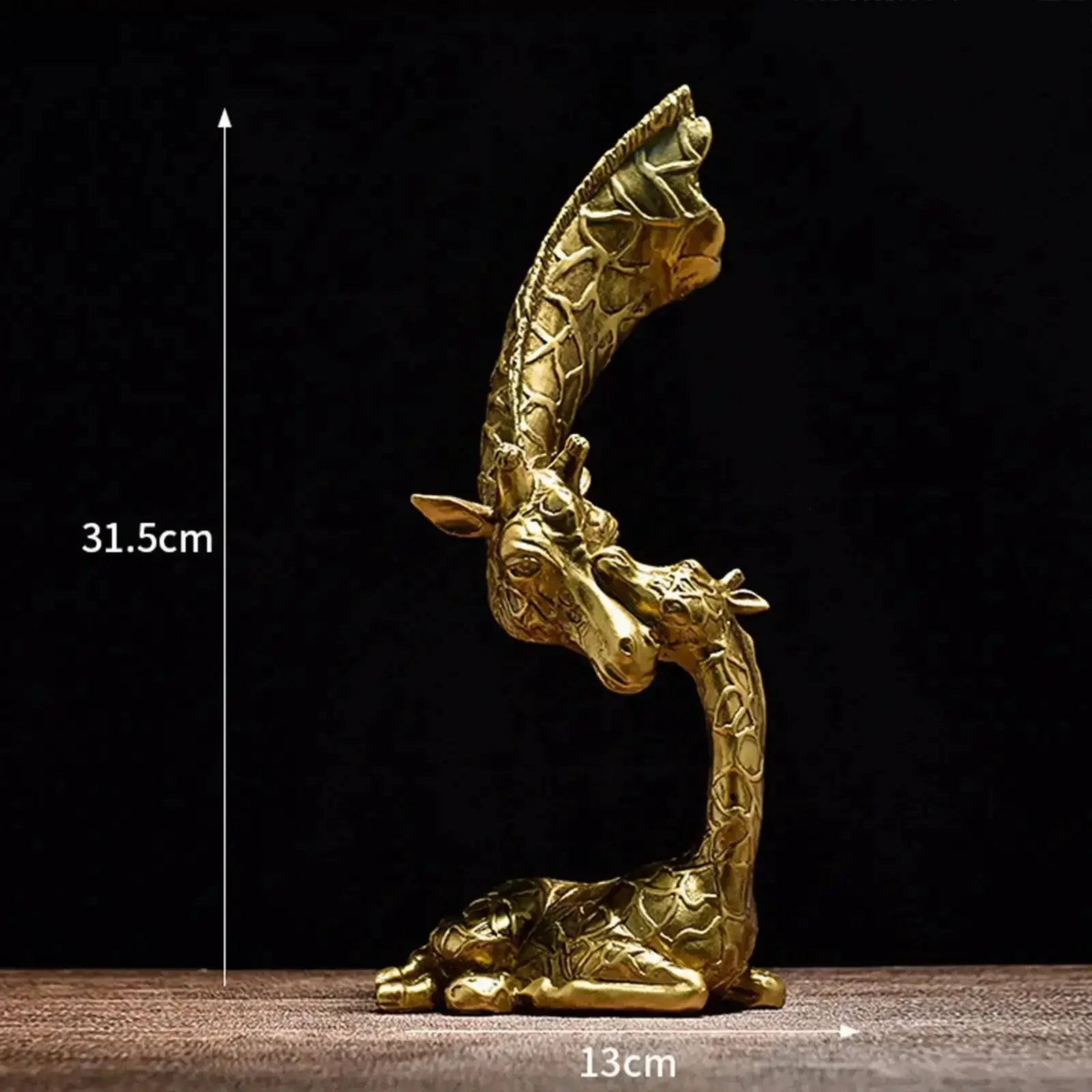 Luxury Mother & Baby Giraffe Statue Decorative Animal Sculpture by House Of Avana