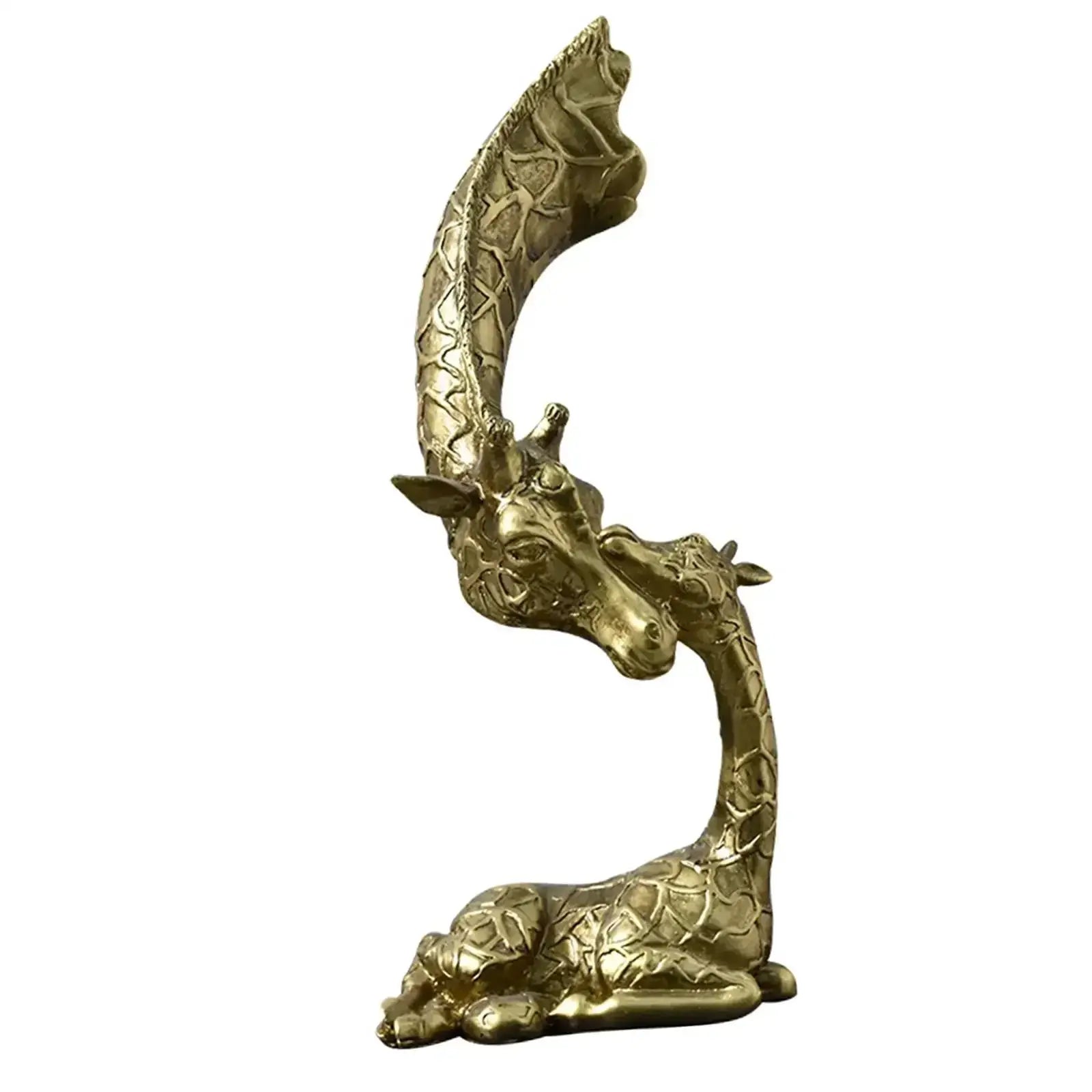 Luxury Mother & Baby Giraffe Statue Decorative Animal Sculpture by House Of Avana