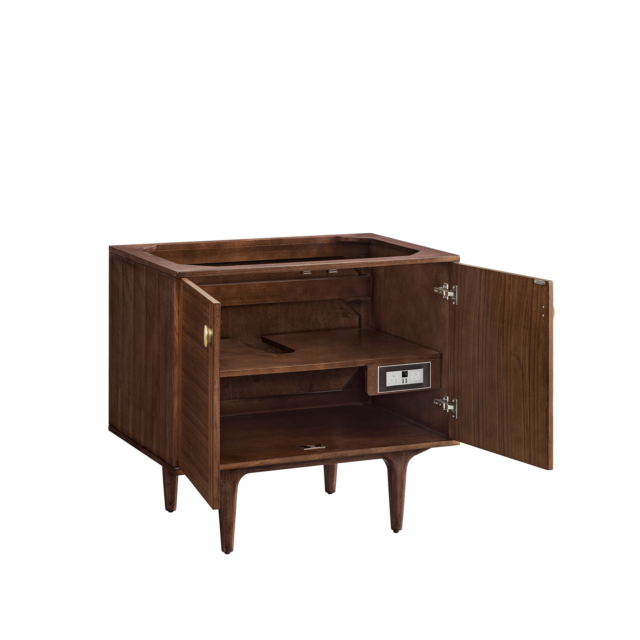 James Martin Amberly 36" Dual Mount Single Bathroom Vanity, Mid-Century Walnut, view 17