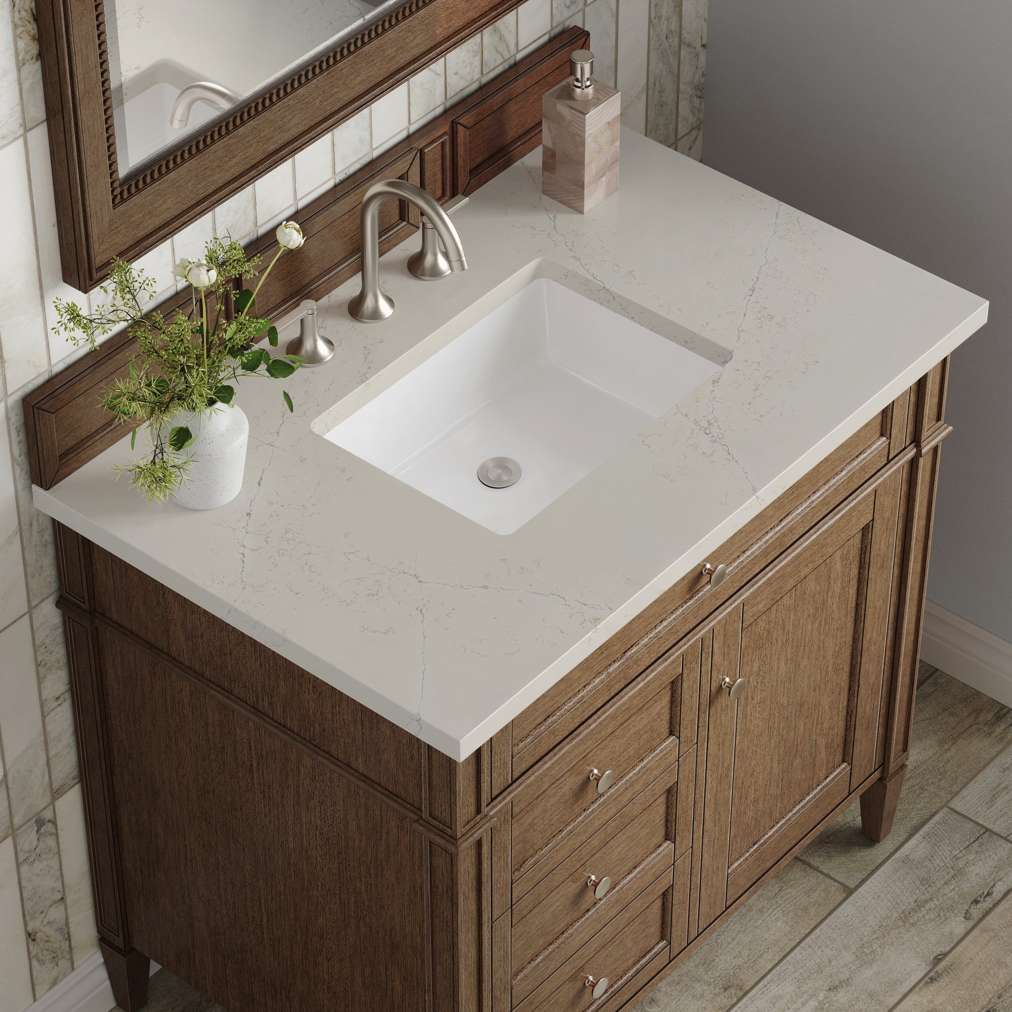 James Martin Brittany 36" Single Bathroom Vanity, Saddle Brown, view 36