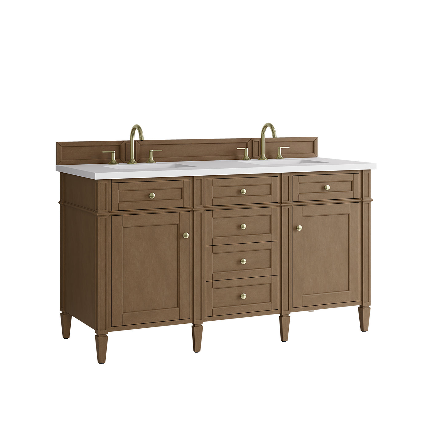 James Martin Brittany 60" Double Bathroom Vanity, Pecan, view 39