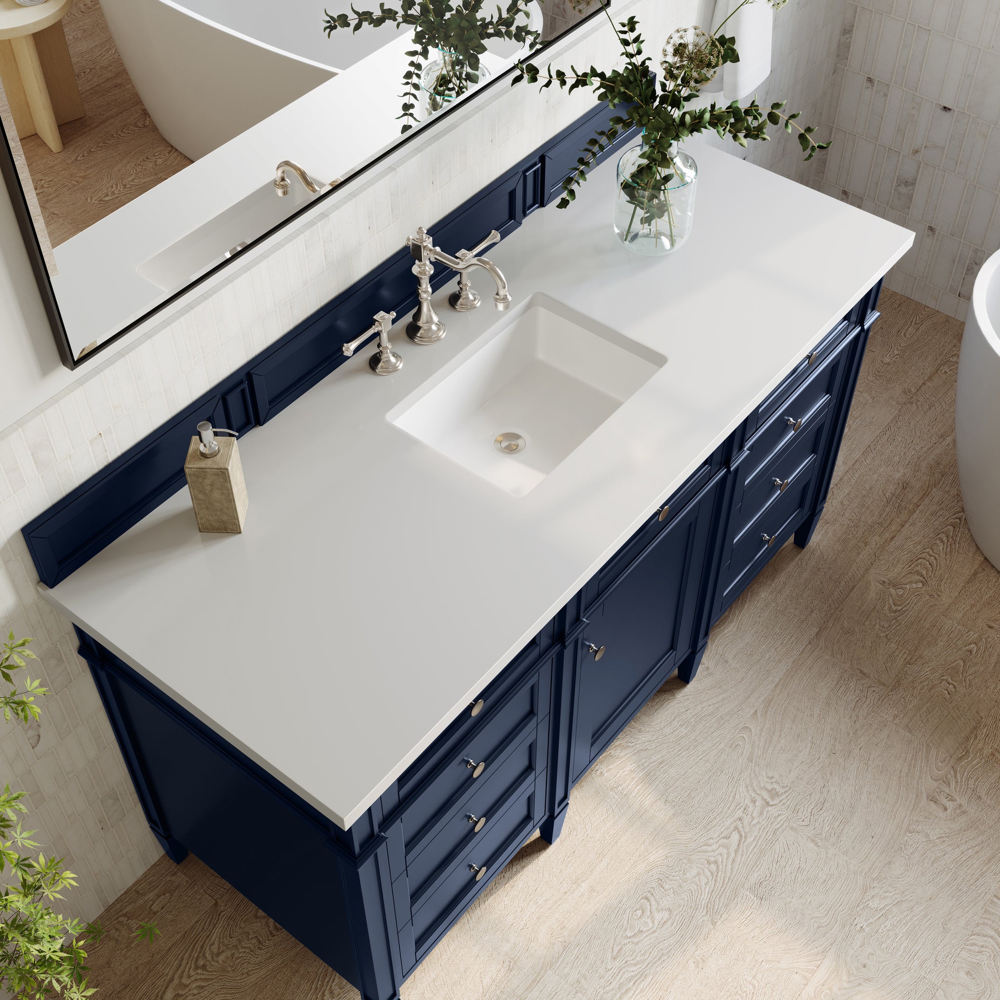 James Martin Brittany 60" Single Bathroom Vanity, Victory Blue, view 36