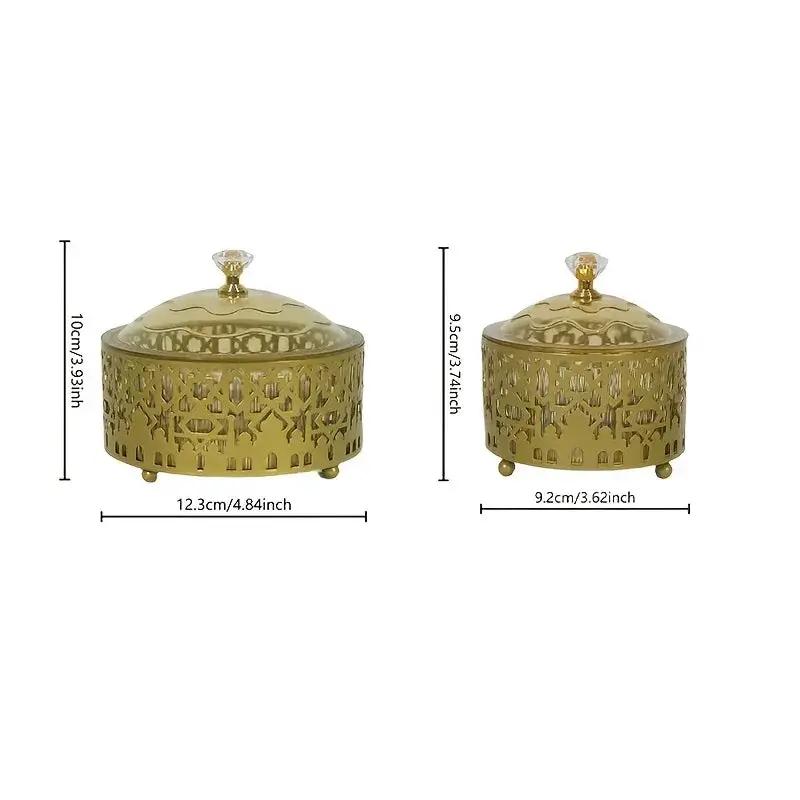 Glass Candy Jar - Golden Islamic Style by House Of Avana