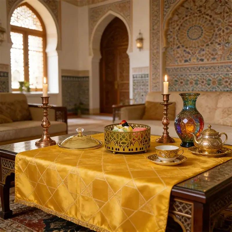 Glass Candy Jar - Golden Islamic Style by House Of Avana