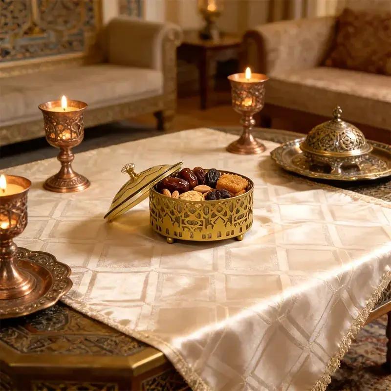 Glass Candy Jar - Golden Islamic Style by House Of Avana