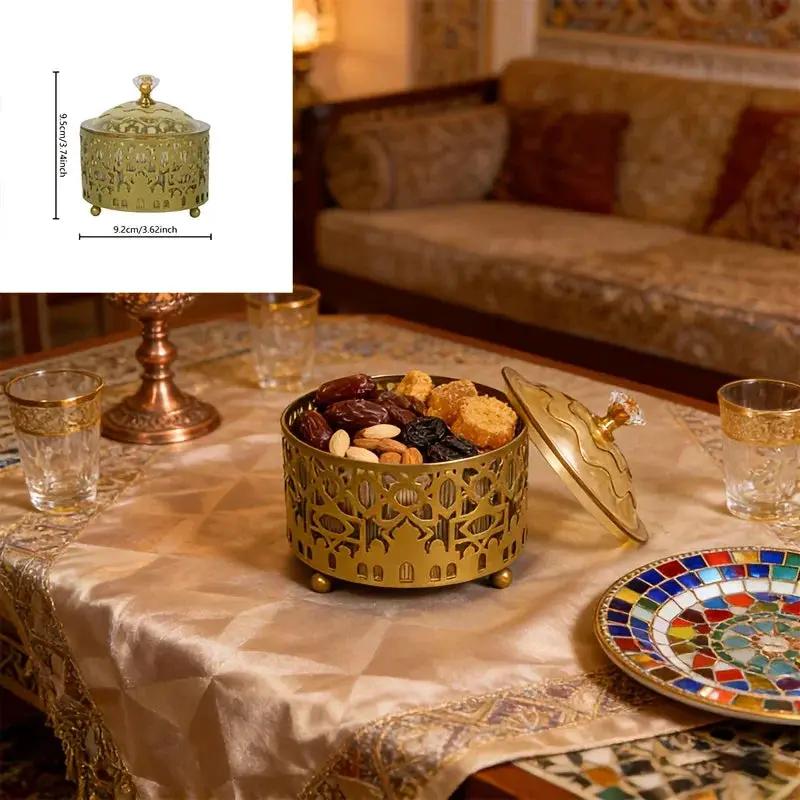 Glass Candy Jar - Golden Islamic Style by House Of Avana