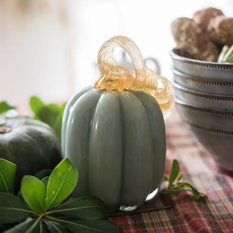 Glass Pumpkin Accents by RusticReach