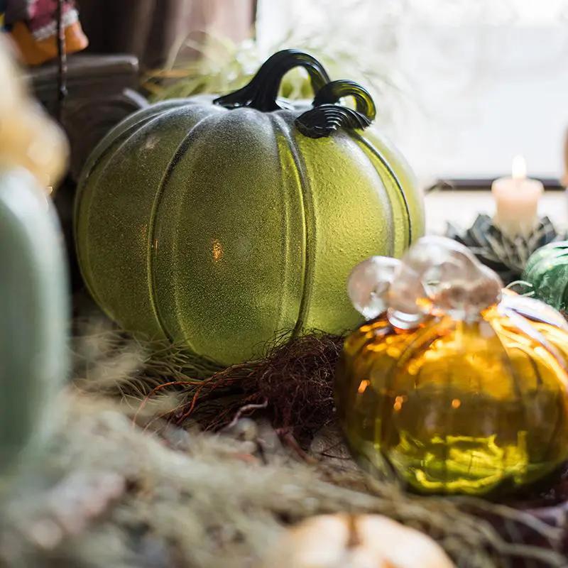Glass Pumpkin Accents by RusticReach