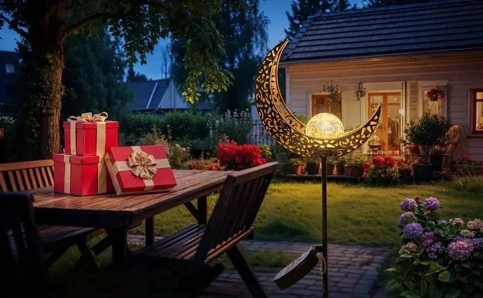 Glass Solar Garden Light - Cracked Sphere by House Of Avana