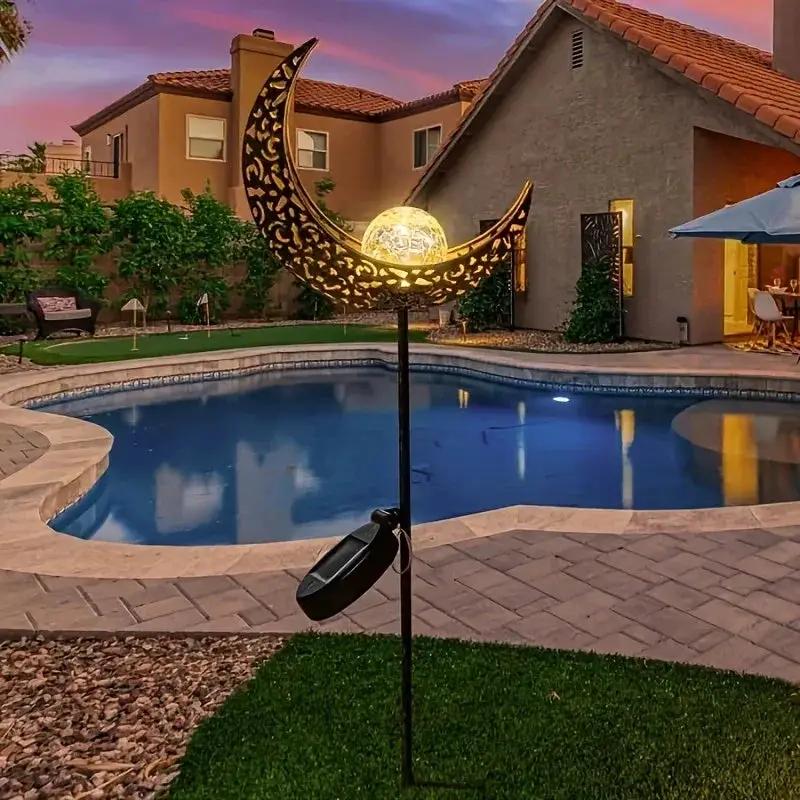 Glass Solar Garden Light - Cracked Sphere by House Of Avana