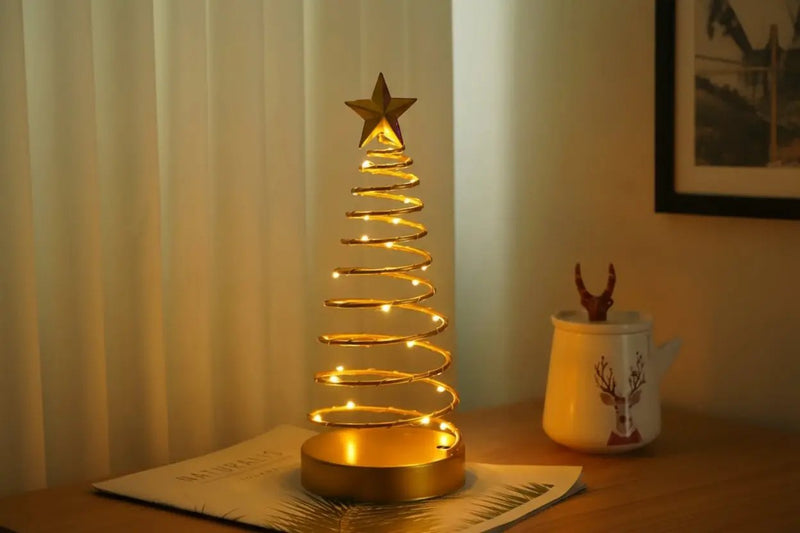 Glass Star Tree Topper with Warm White Twinkling Lights by House Of Avana