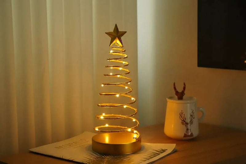 Glass Star Tree Topper with Warm White Twinkling Lights by House Of Avana