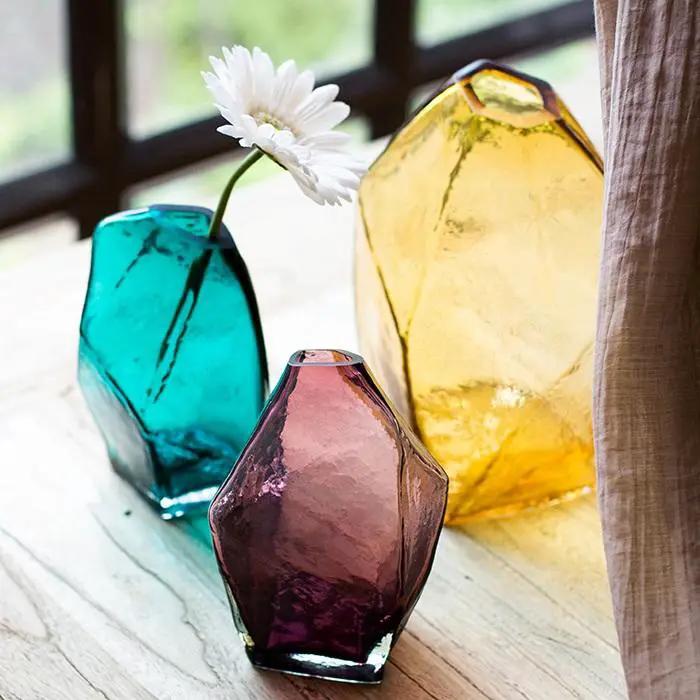 Glass Vase Hand Blown Glass Vase in Various Colors by RusticReach