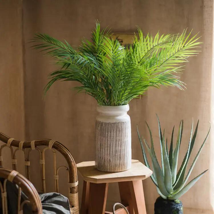 Glazed Ceramic Abstract Brown Stripe White Vase by RusticReach