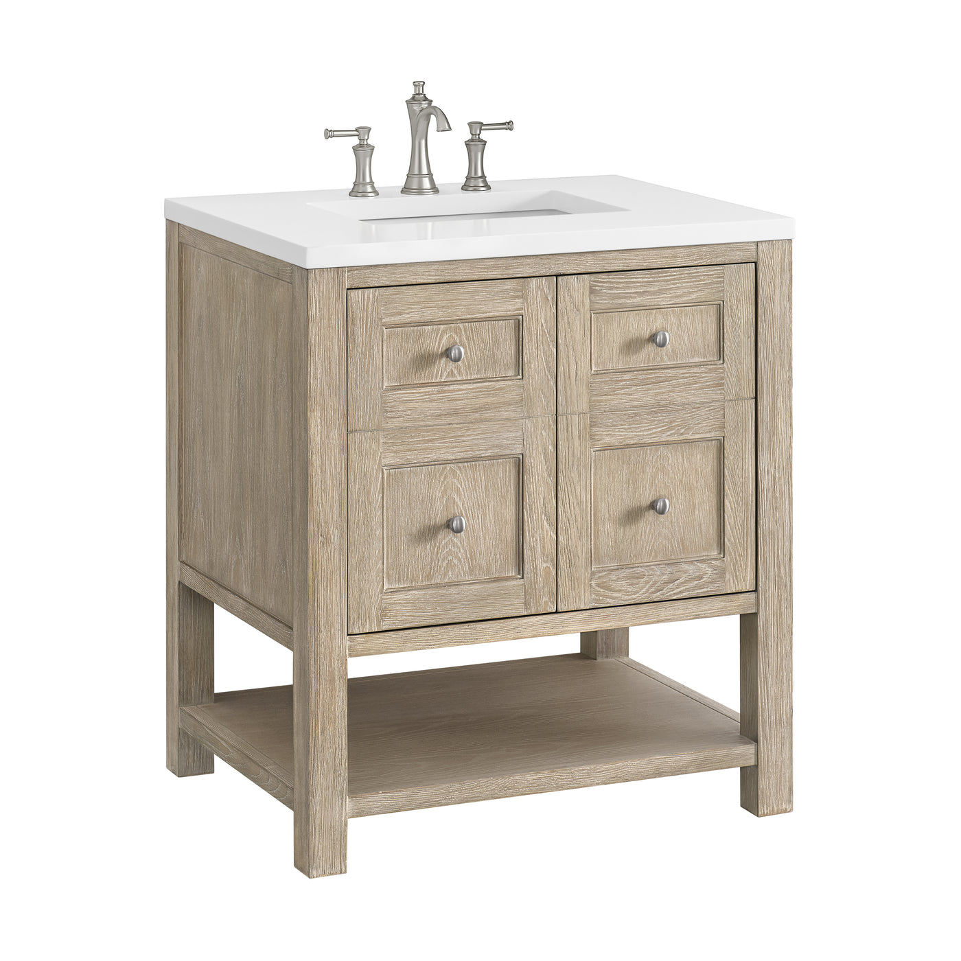 James Martin Breckenridge 30" Single Bathroom Vanity, Whitewashed Oak, view 30