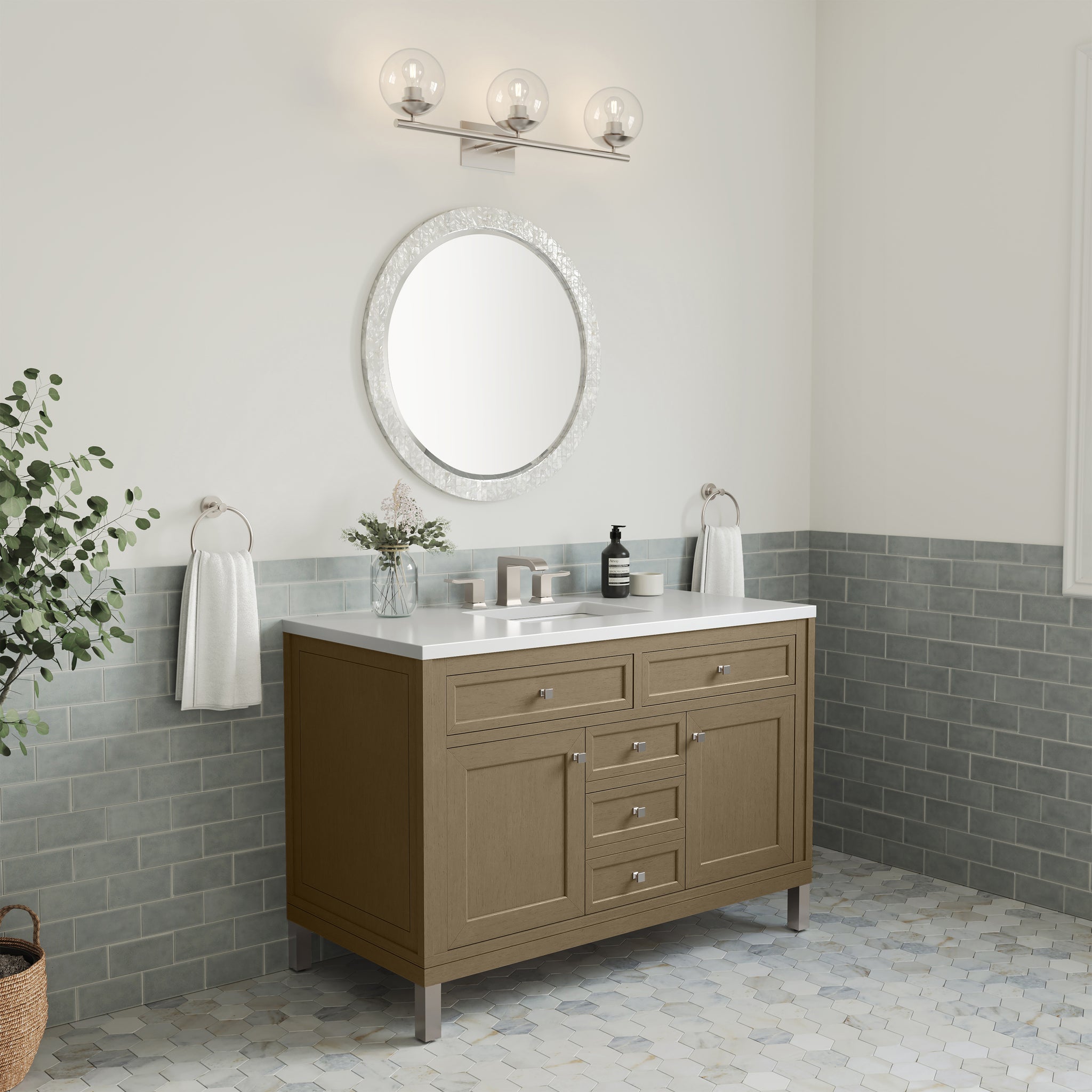 James Martin Chicago 48" Single Bathroom Vanity, Walnut Whisper, view 38