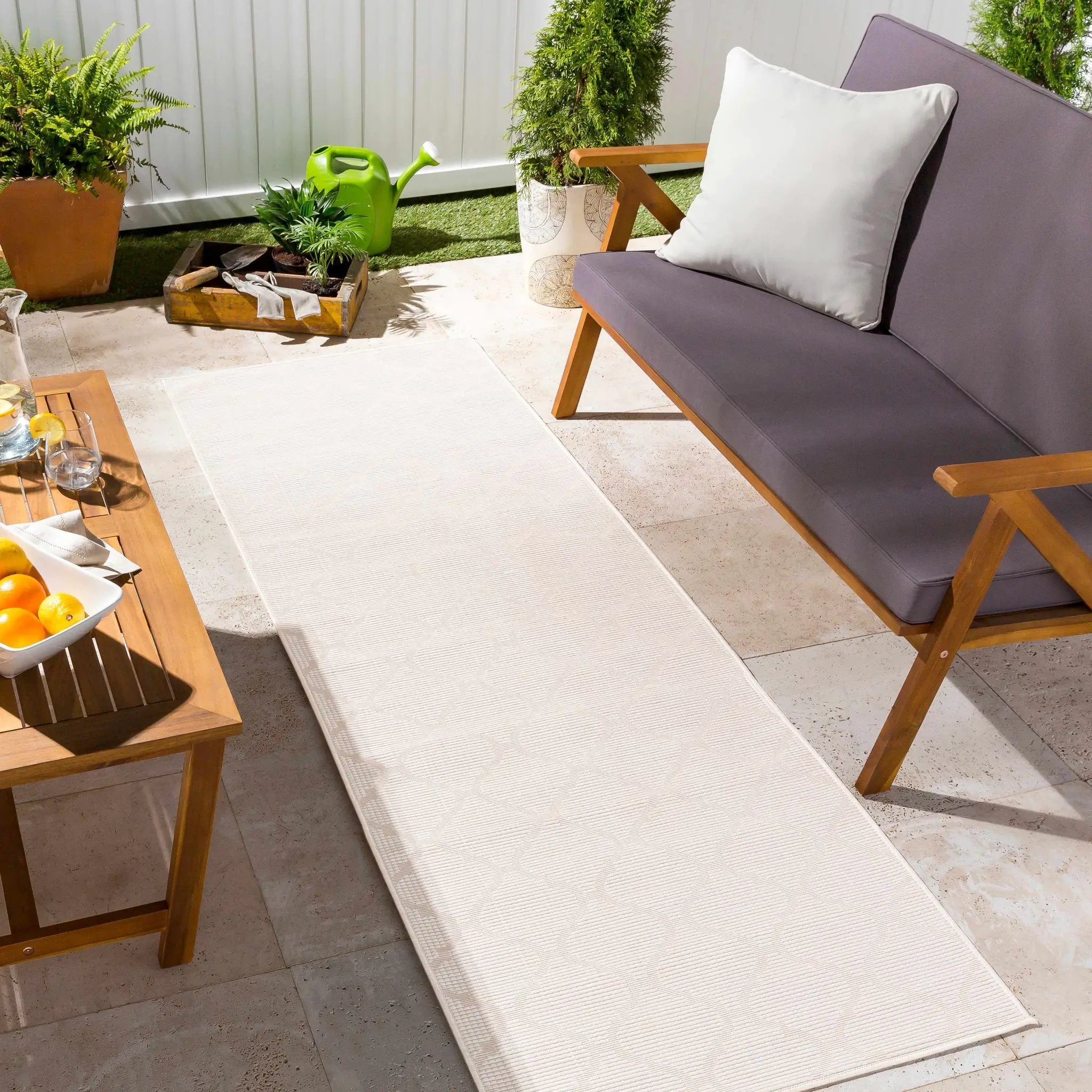 Cream Moolap Outdoor Rug - Clearance by Boutique Rugs