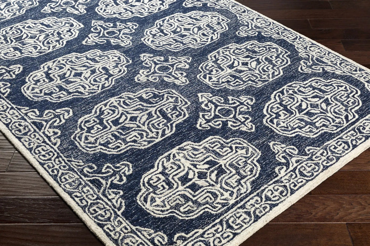Glenoma Blue Regency Wool Rug, photo 9 of 13