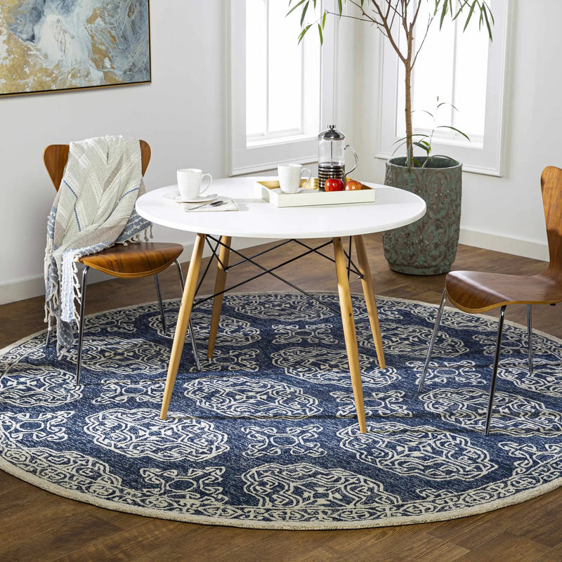Glenoma Blue Regency Wool Rug by Boutique Rugs