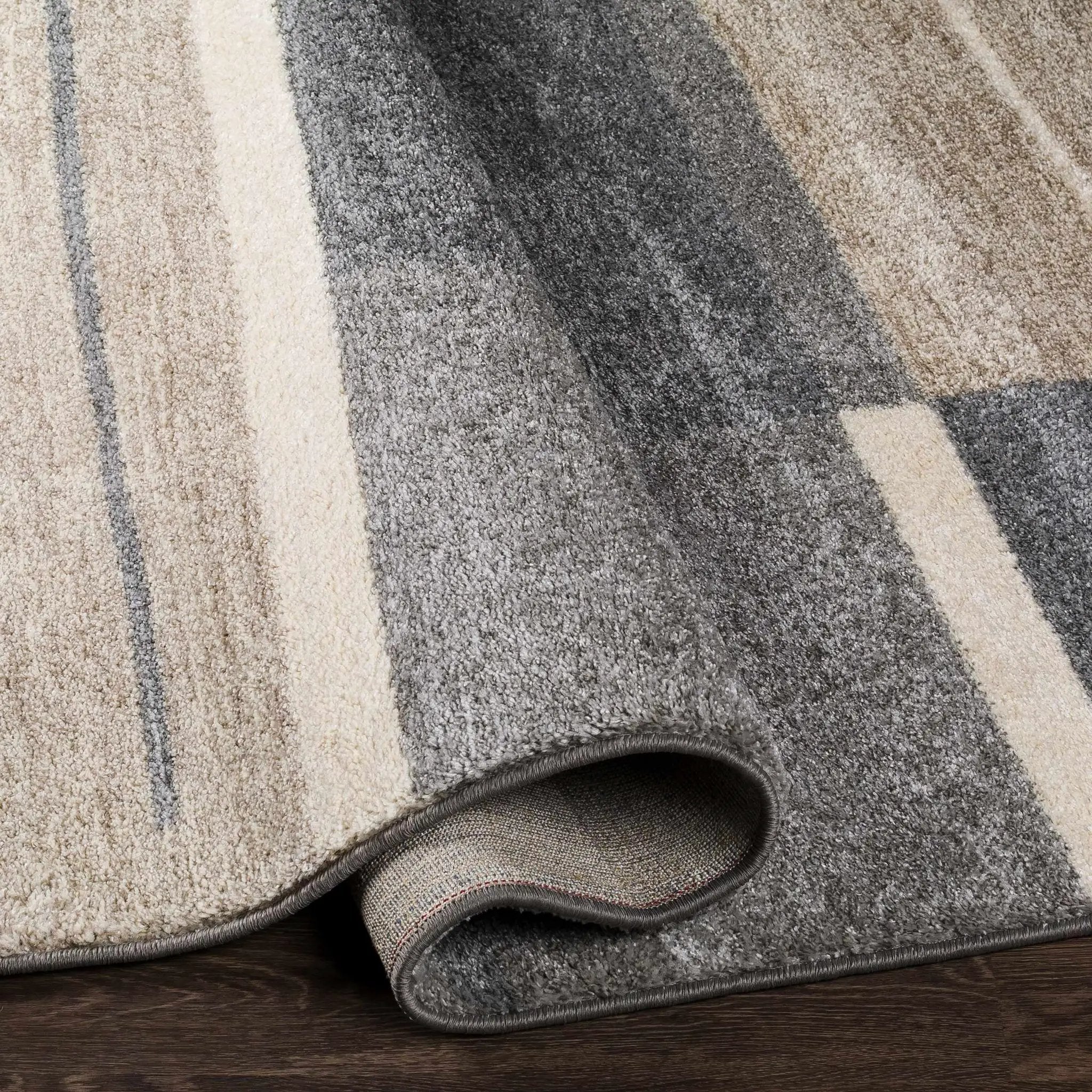 Glouster Taupe&Gray Lined Area Rug by Boutique Rugs