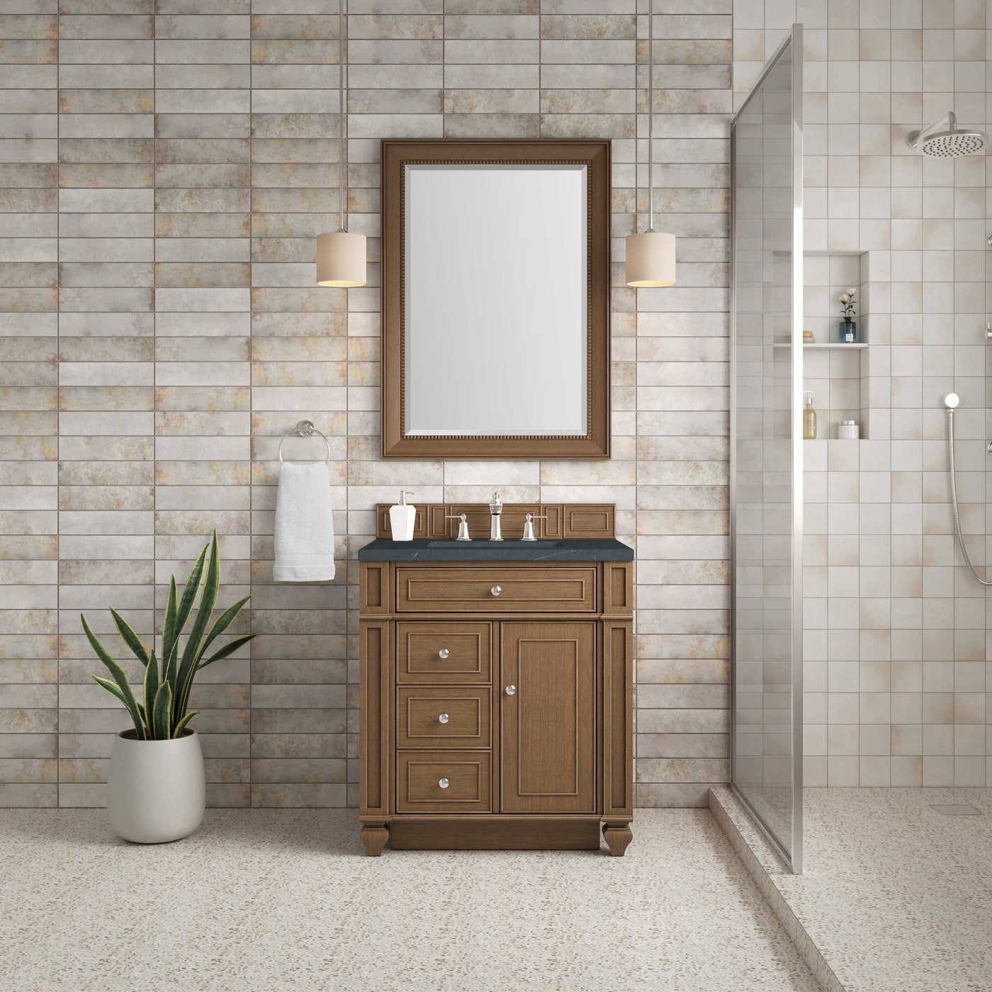 James Martin Bristol 30" Single Bathroom Vanity, Saddle Brown, view 20