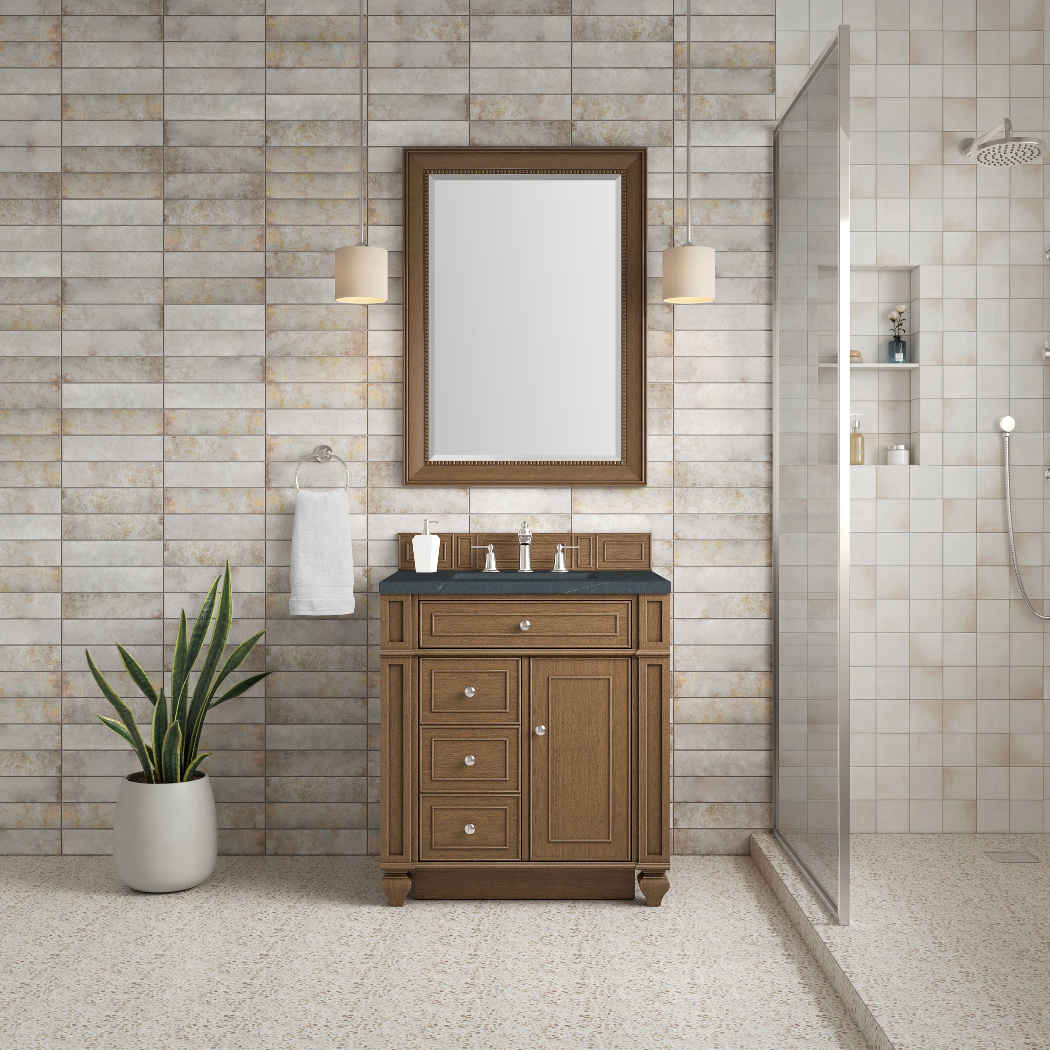 James Martin Bristol 30" Single Bathroom Vanity, Saddle Brown, view 20