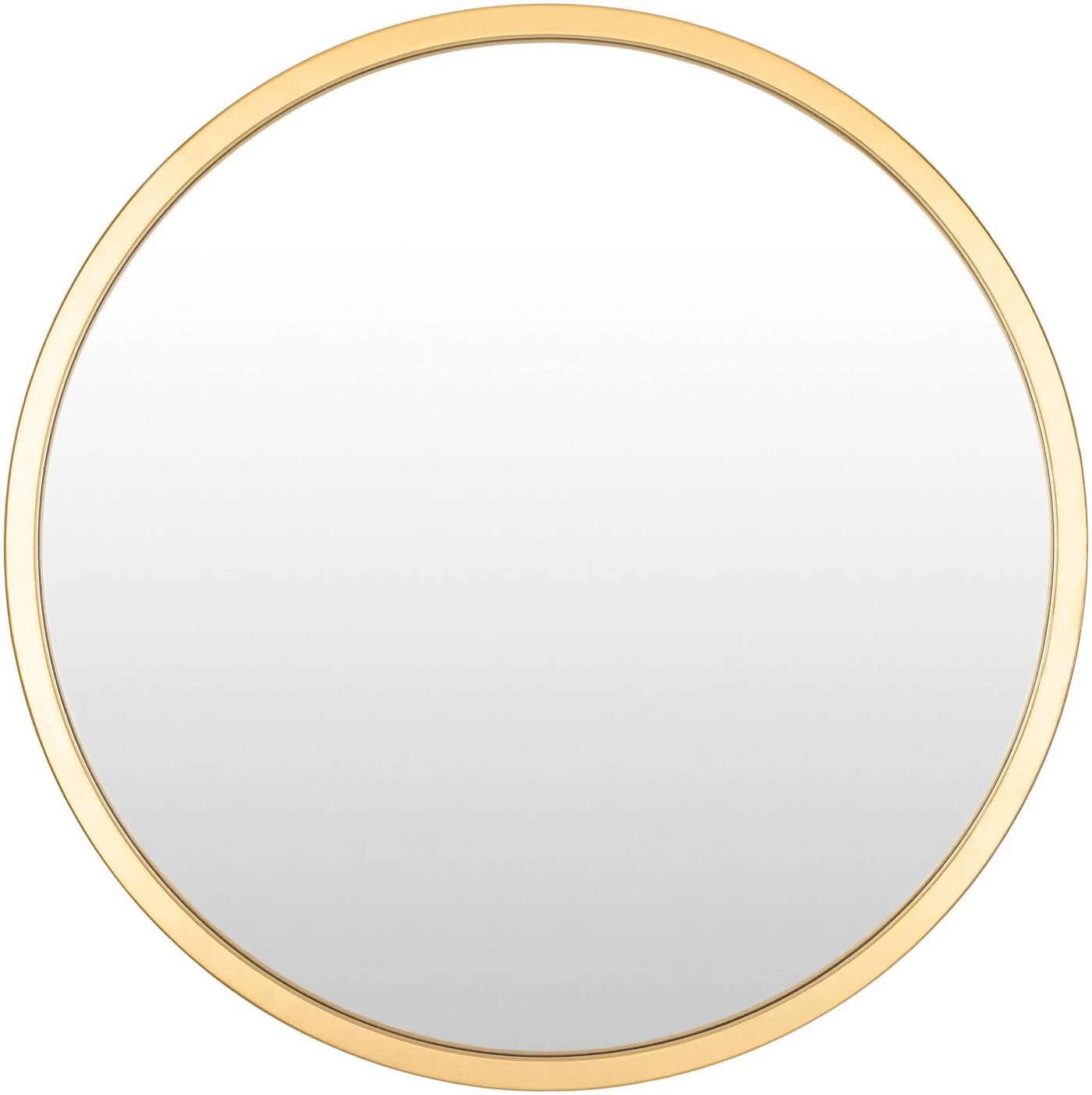 Guindarohan Gold Frame Round Mirror by Boutique Rugs