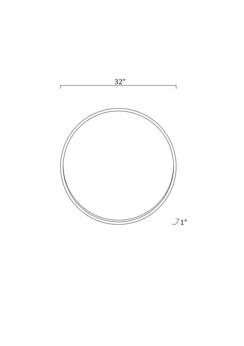 Guindarohan Gold Frame Round Mirror by Boutique Rugs