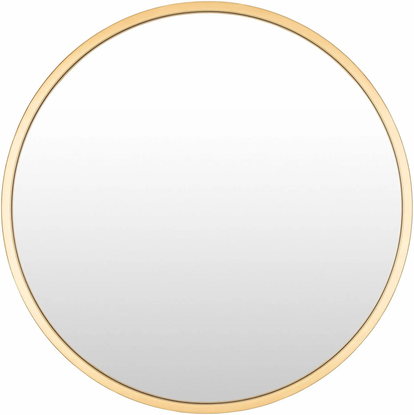 Guindarohan Gold Frame Round Mirror by Boutique Rugs