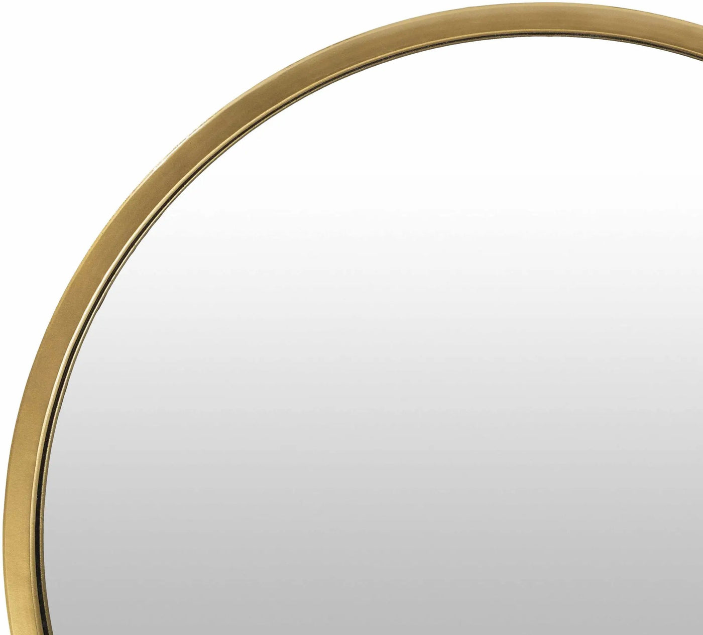 Guindarohan Gold Frame Round Mirror by Boutique Rugs