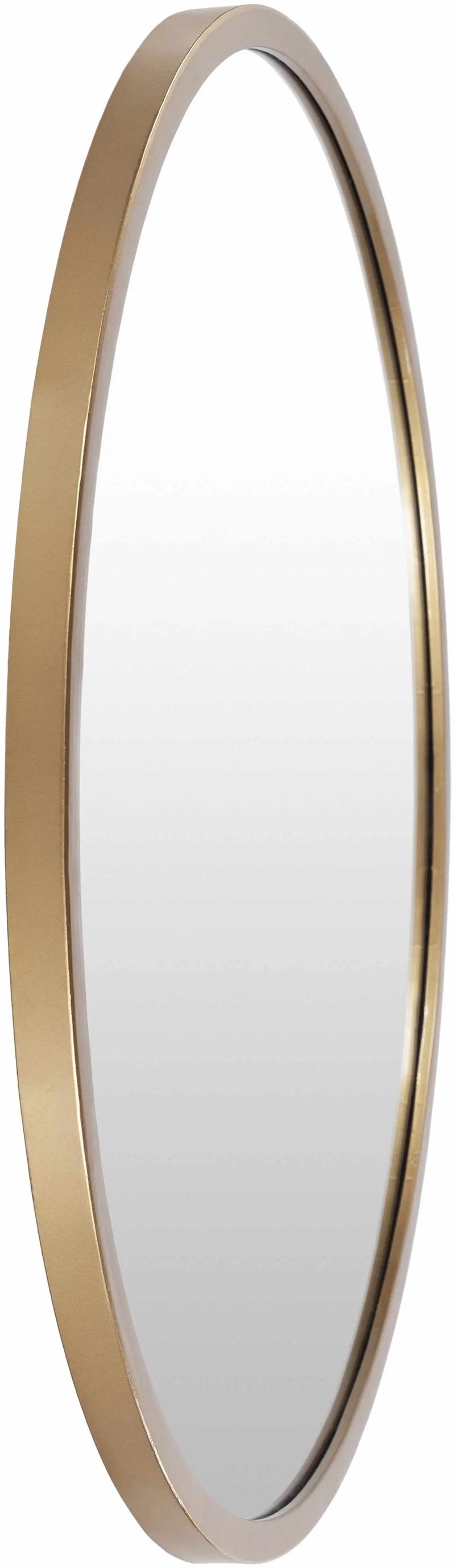 Guindarohan Gold Frame Round Mirror by Boutique Rugs