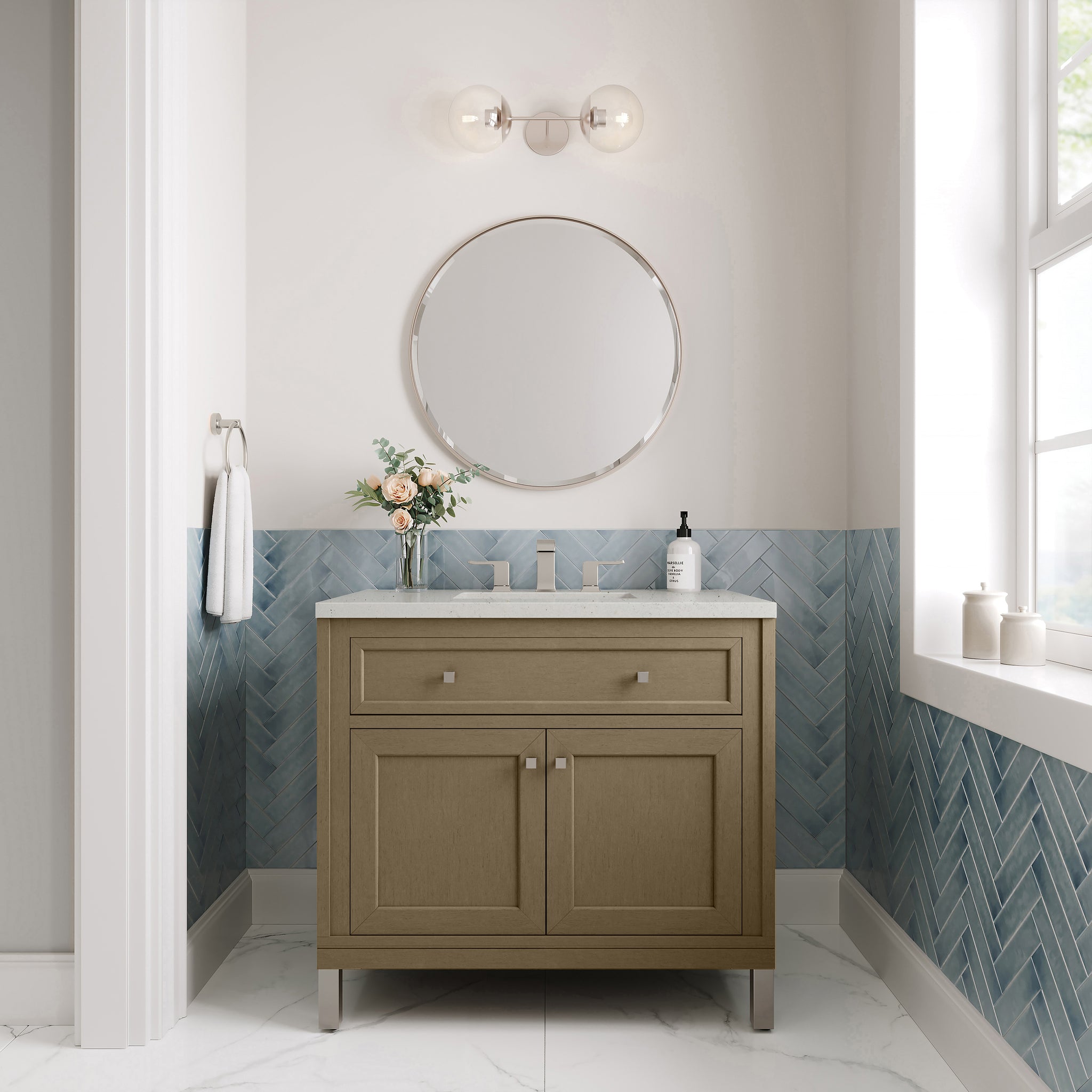 James Martin Chicago 36" Single Bathroom Vanity, Walnut Whisper, view 27