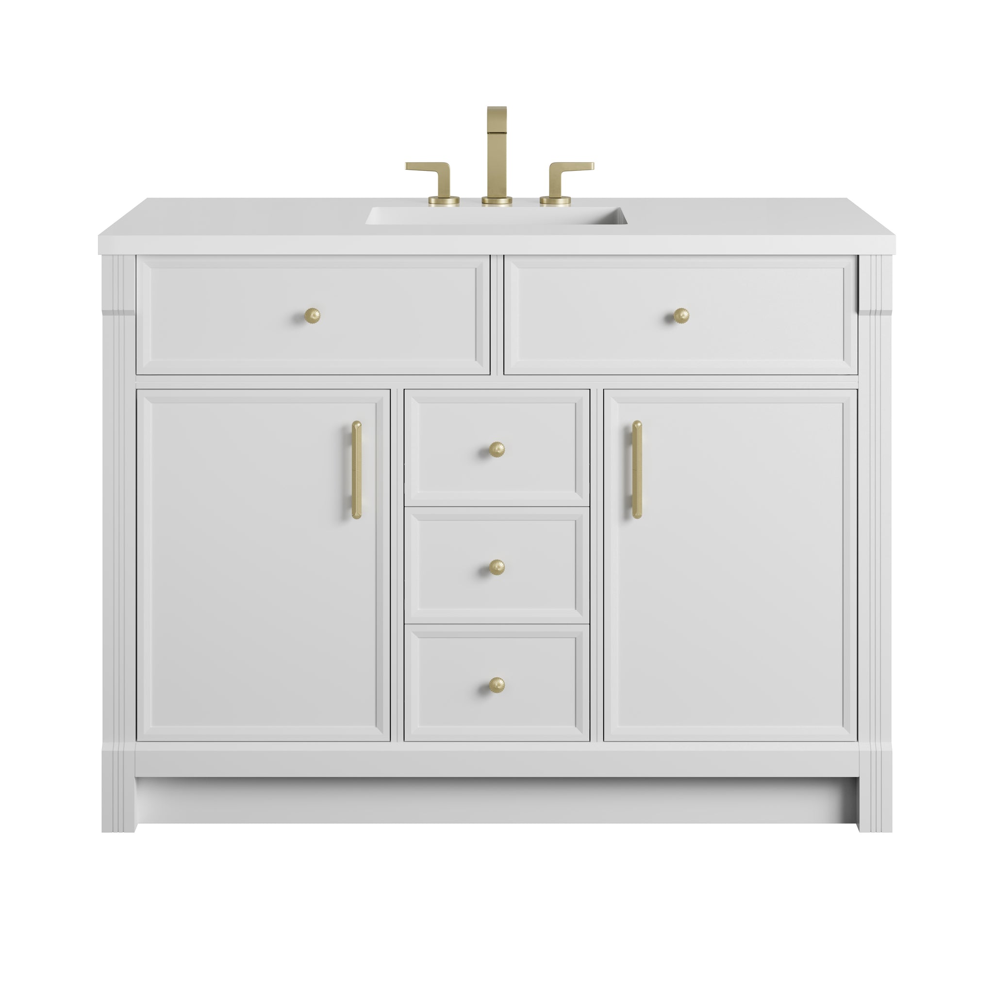 James Martin Bellshire 48" Single Bathroom Vanity, Bright White, view 35