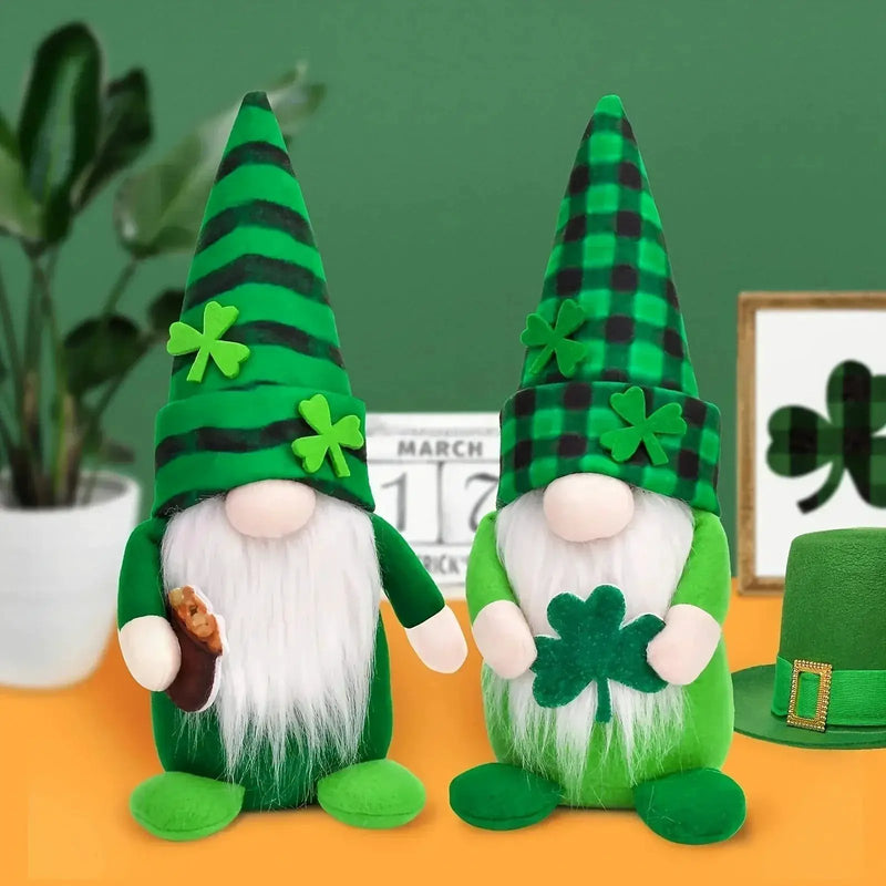 Gnome Decorations - Lucky Green Felt 2pcs by House Of Avana