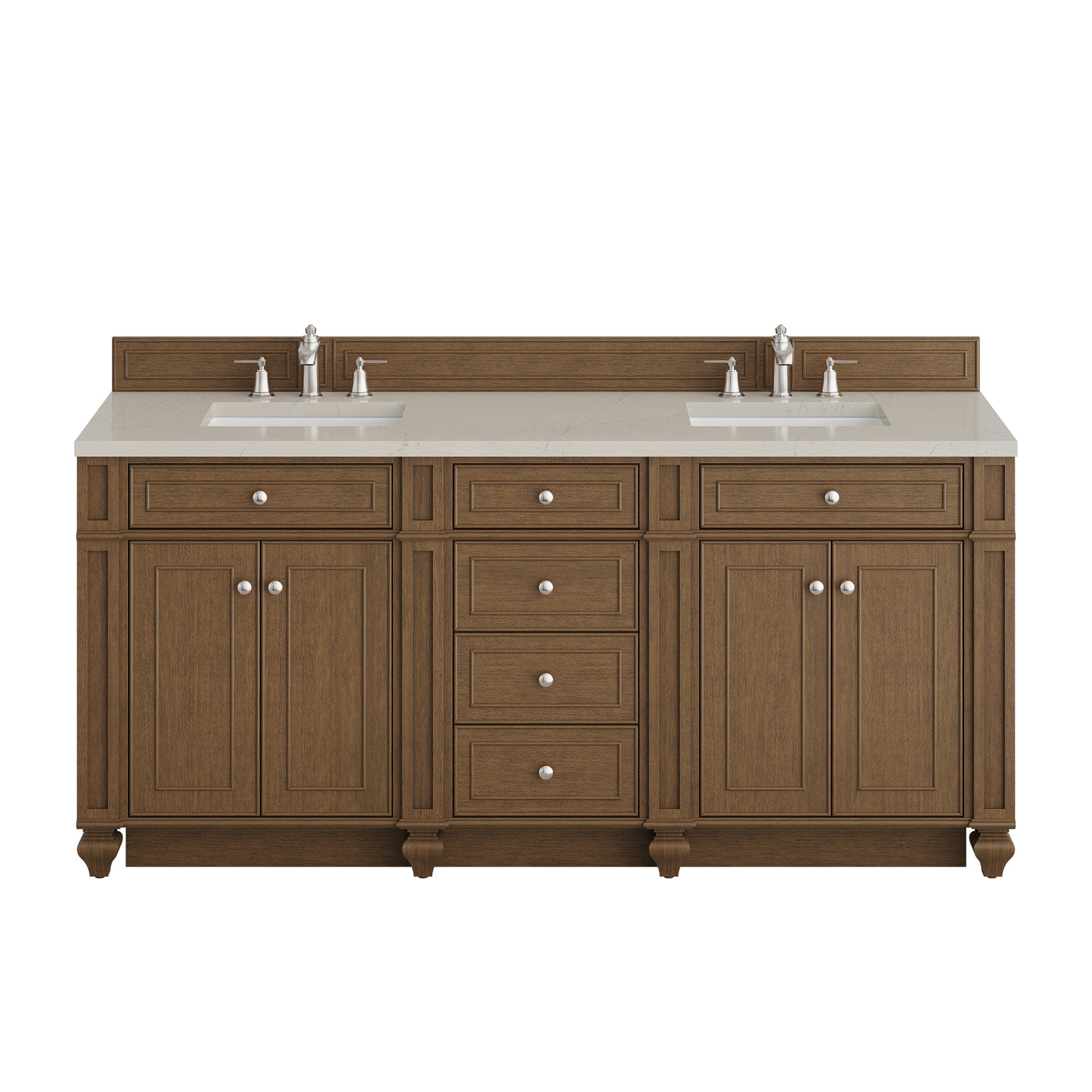 James Martin Bristol 72" Double Bathroom Vanity, Saddle Brown, view 33