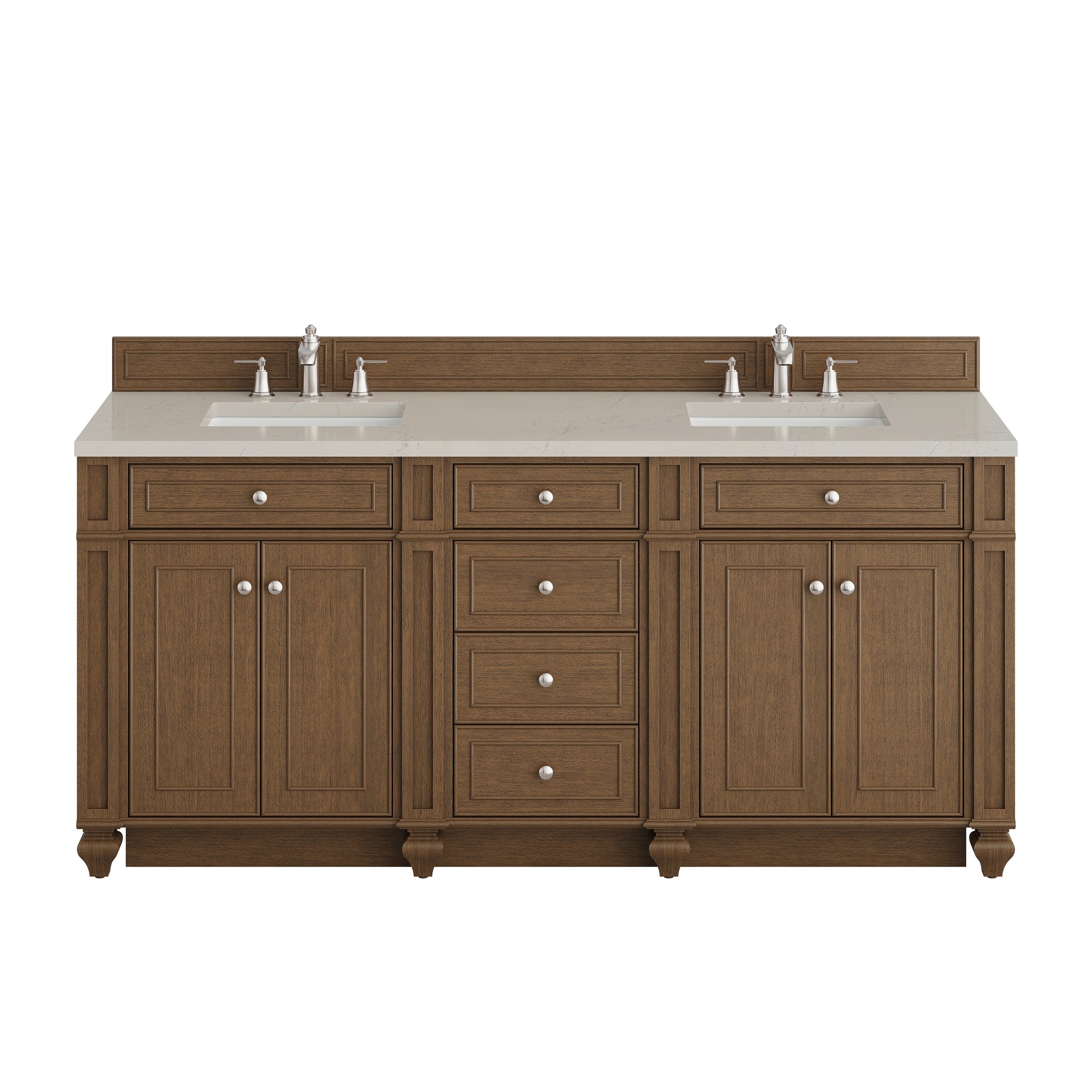 James Martin Bristol 72" Double Bathroom Vanity, Saddle Brown, view 33
