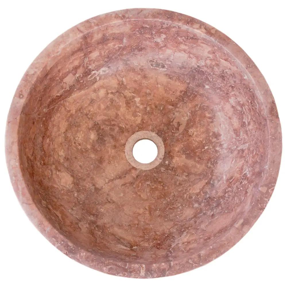 Premium Red Travertine Natural Stone Vessel Sink Honed Matte 16x6 by GobekDesign