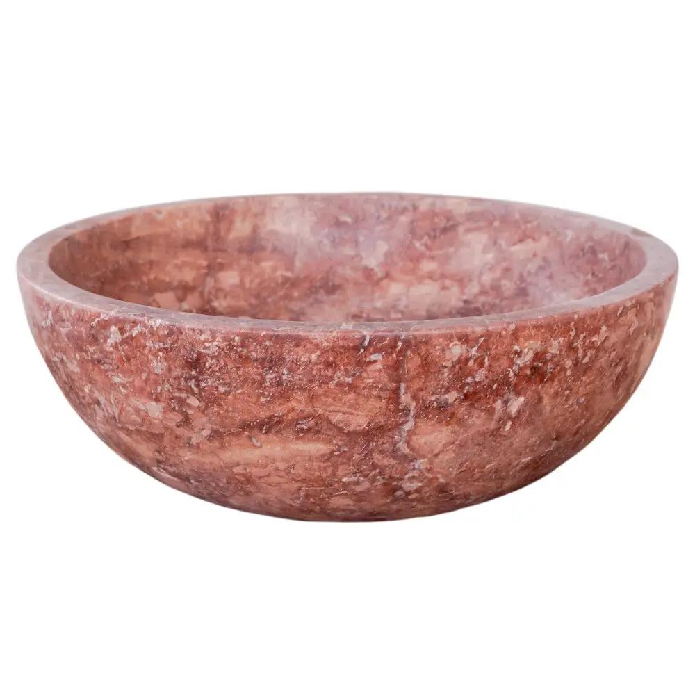 Premium Red Travertine Natural Stone Vessel Sink Honed Matte 16x6 by GobekDesign