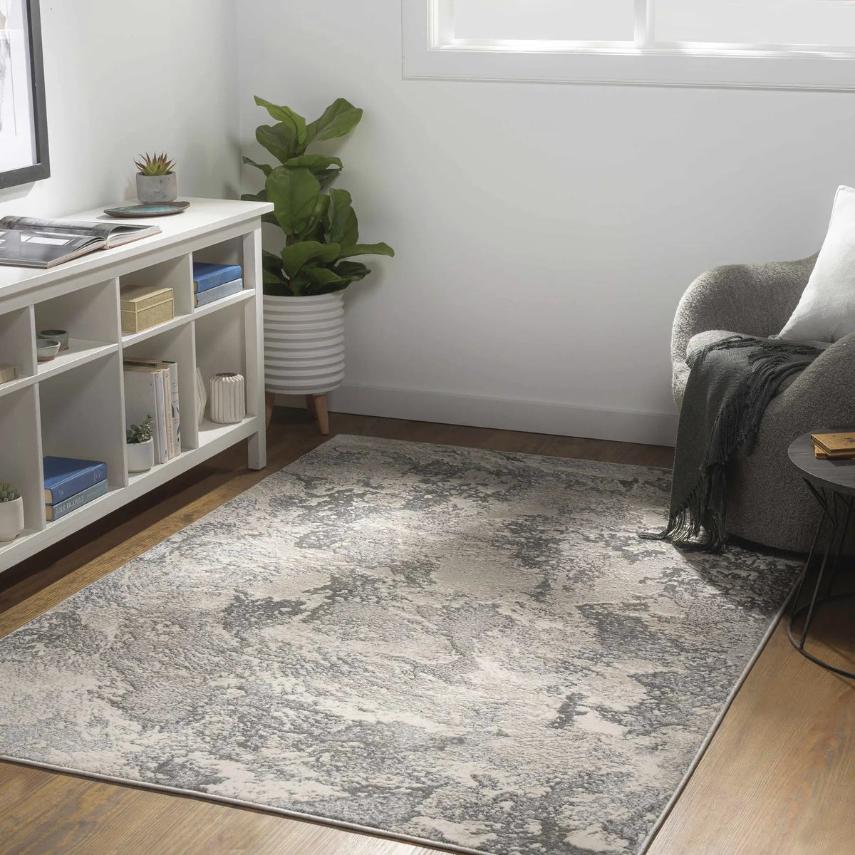 Godefroy Gray Marble Carpet - Clearance, installed in a room