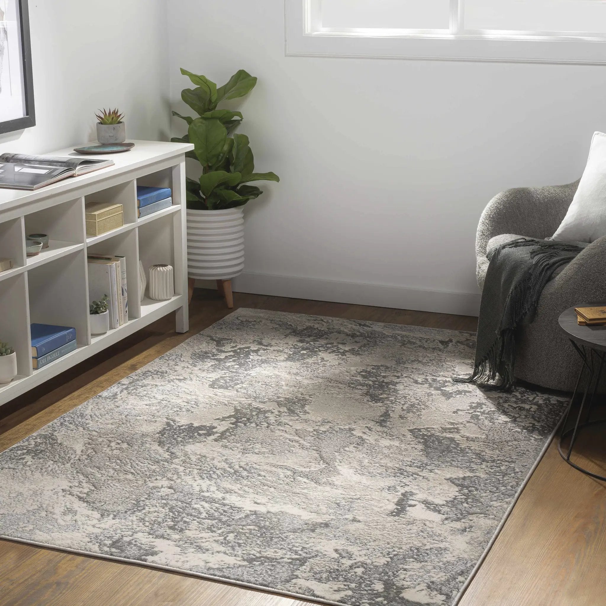 Godefroy Gray Marble Carpet - Clearance by Boutique Rugs