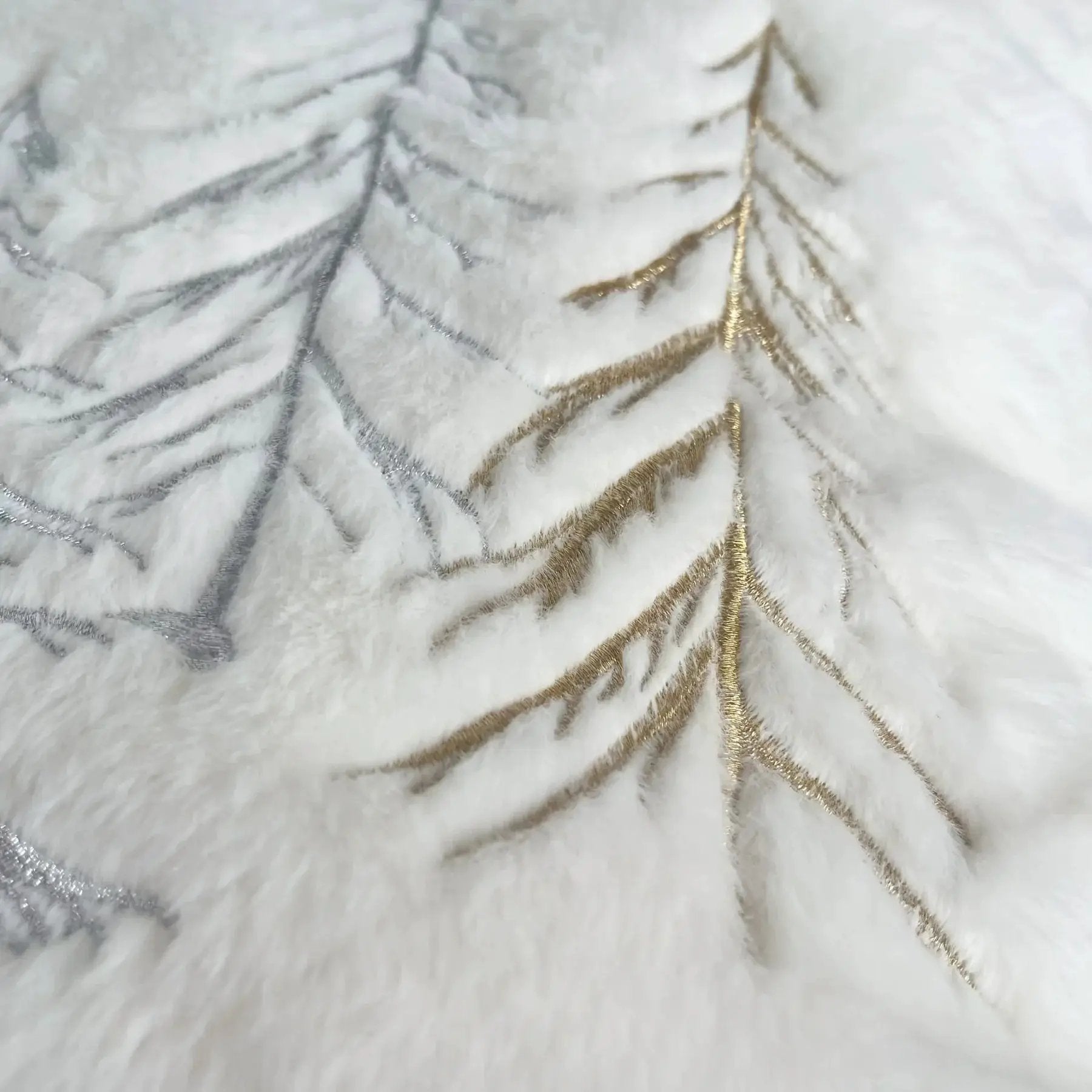 Gold Embroidered Christmas Tree Pillow Cover - Luxury Velvet Decorative Pillowcase by House Of Avana