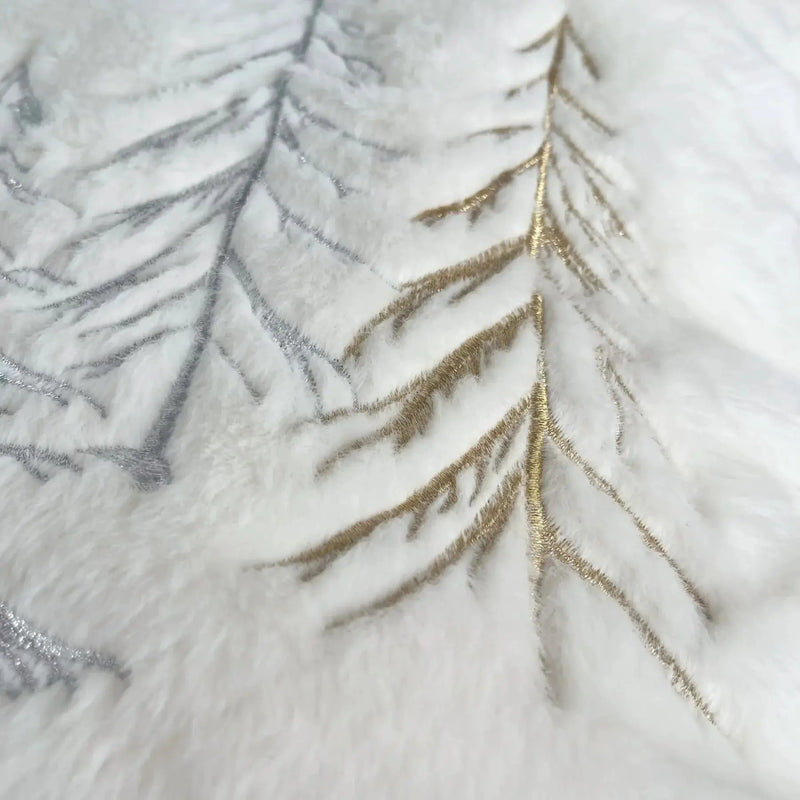 Gold Embroidered Christmas Tree Pillow Cover - Luxury Velvet Decorative Pillowcase by House Of Avana