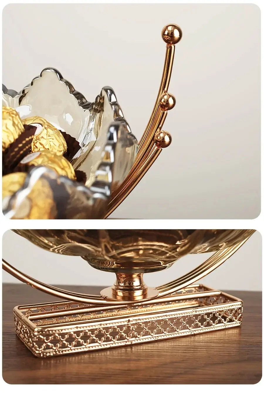 Gold Metal Decor Bowl - Lotus Centerpiece by House Of Avana