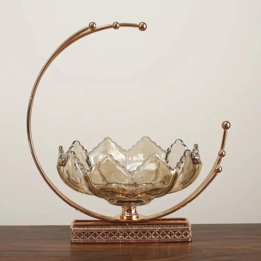 Gold Metal Decor Bowl - Lotus Centerpiece by House Of Avana