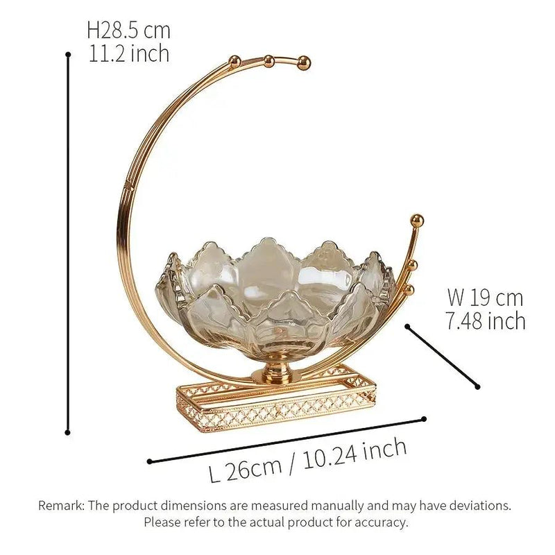 Gold Metal Decor Bowl - Lotus Centerpiece by House Of Avana