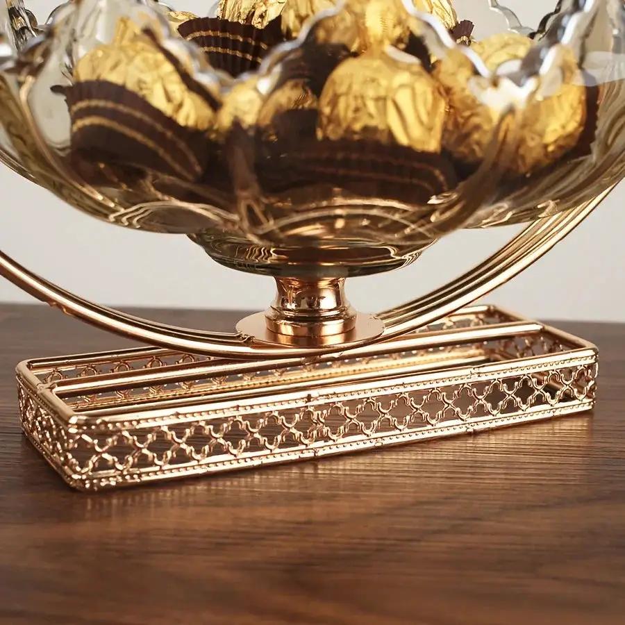 Gold Metal Decor Bowl - Lotus Centerpiece by House Of Avana
