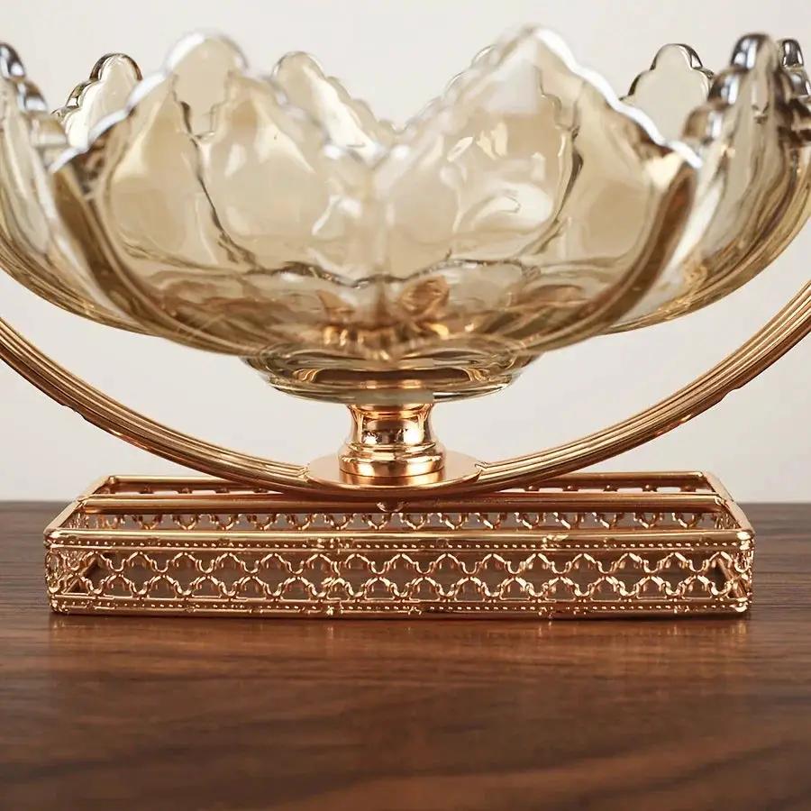 Gold Metal Decor Bowl - Lotus Centerpiece by House Of Avana